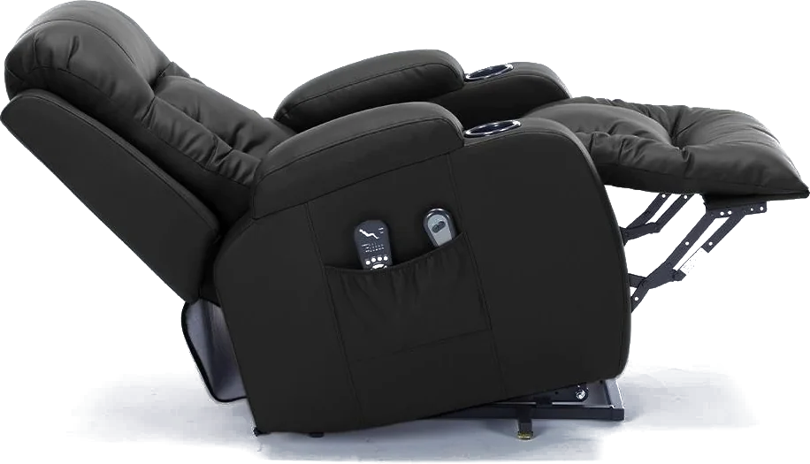 Poltrona com sistema lift elevado — vista lateral